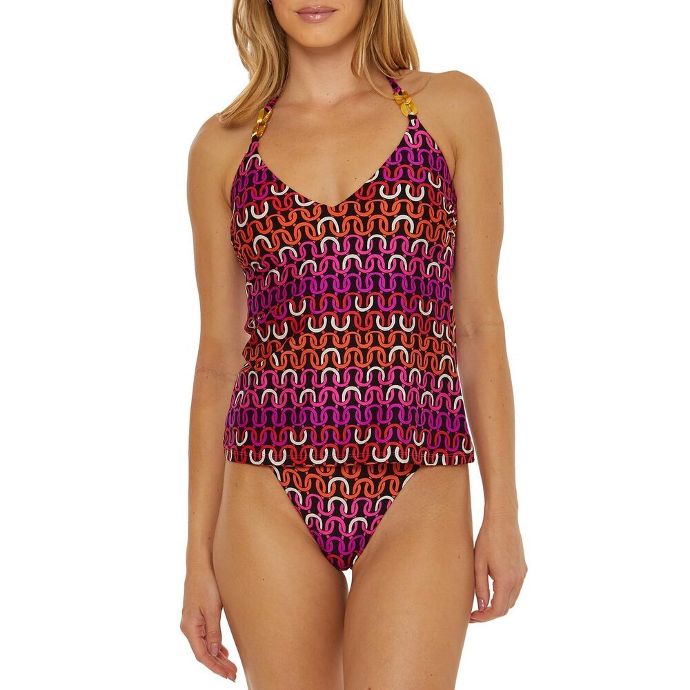 Trina Turk Echo Women's Halter Tankini Swim Bikini Top 8 NWT